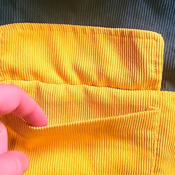 VINTAGE Red Green Yellow Corduroy full zip hoodie - Picture 6 of 6